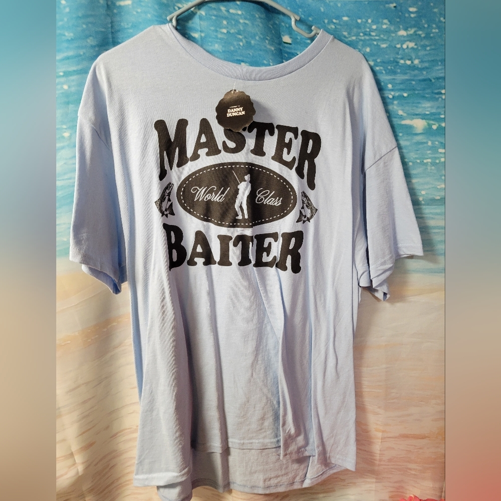 DANNY DUNCAN NWT MENS XL TSHIRT MASTER BAITER FISH‎